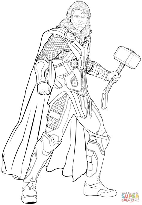 Thor Coloring Pages Printable